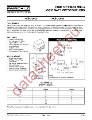 HCPL0600R1 datasheet  